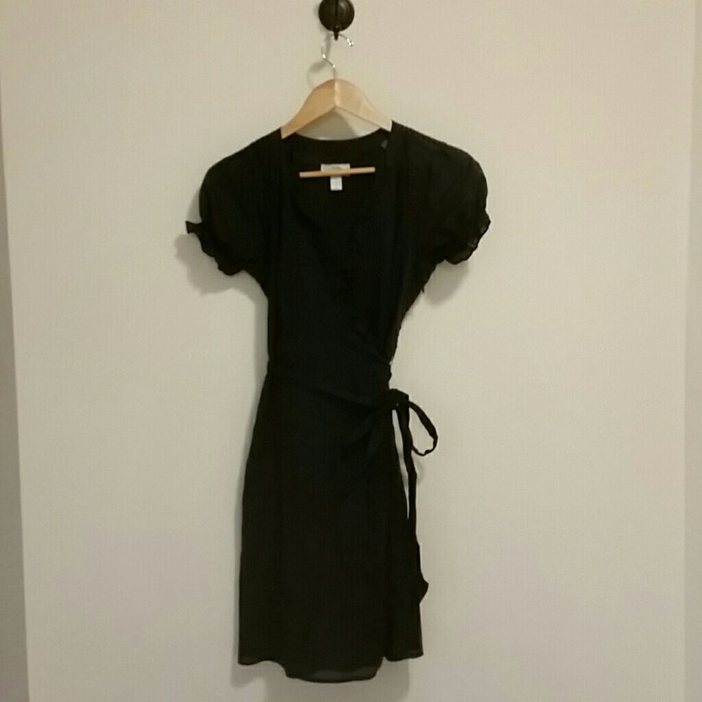 Navy wrap dress